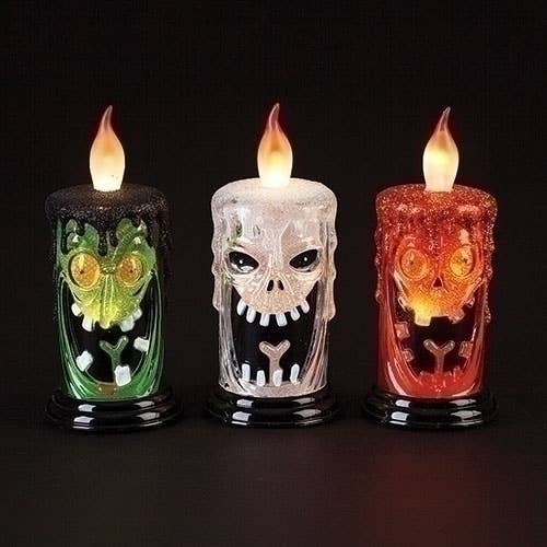 5"H LED Halloween Candle 3 Assorted (24 in Display)