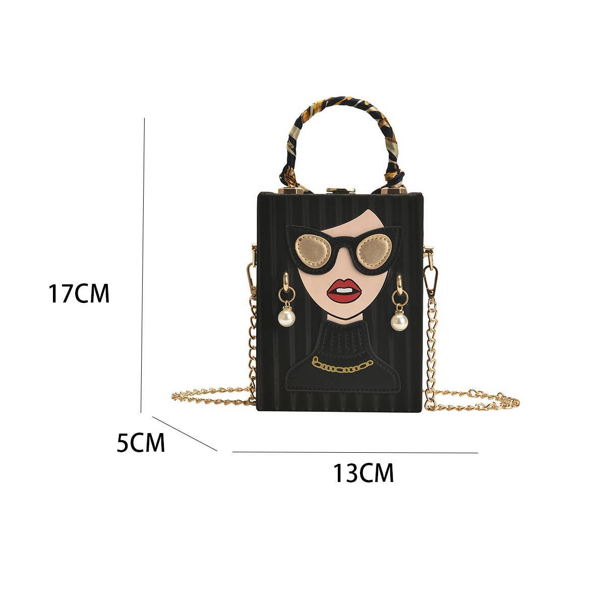 RETRO BEAUTY PATTERN CROSSBODY BAG_CWAB0986