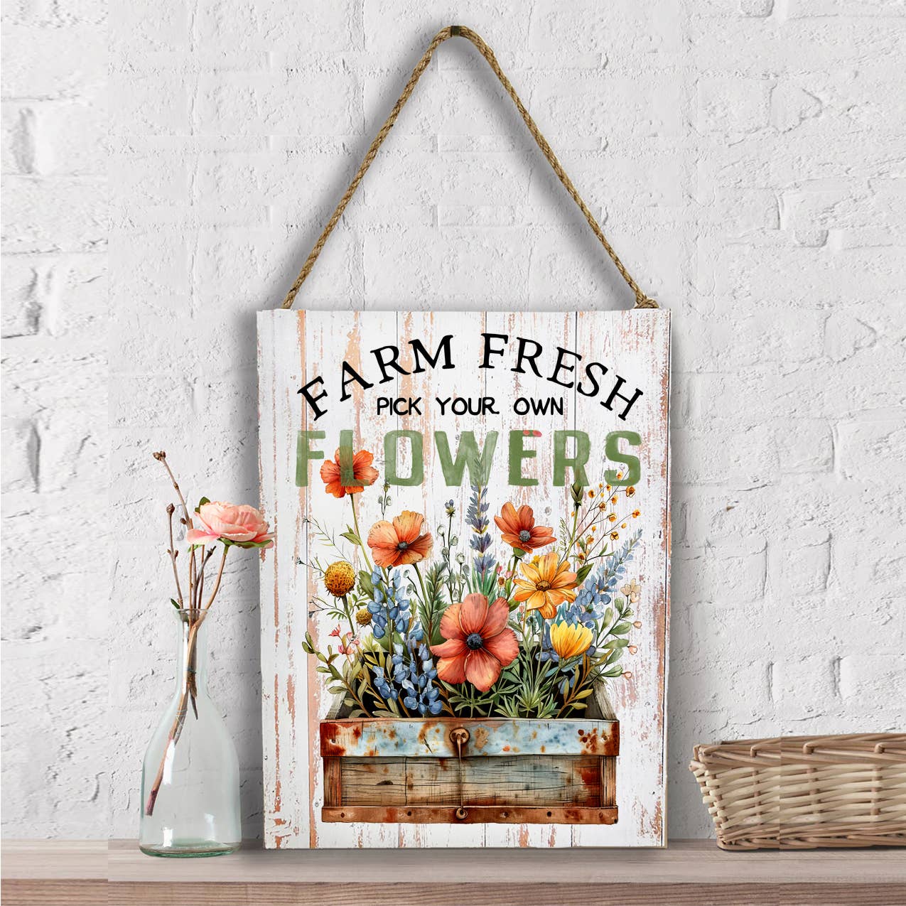Farm Fresh Field Country Flowers Wall Decor