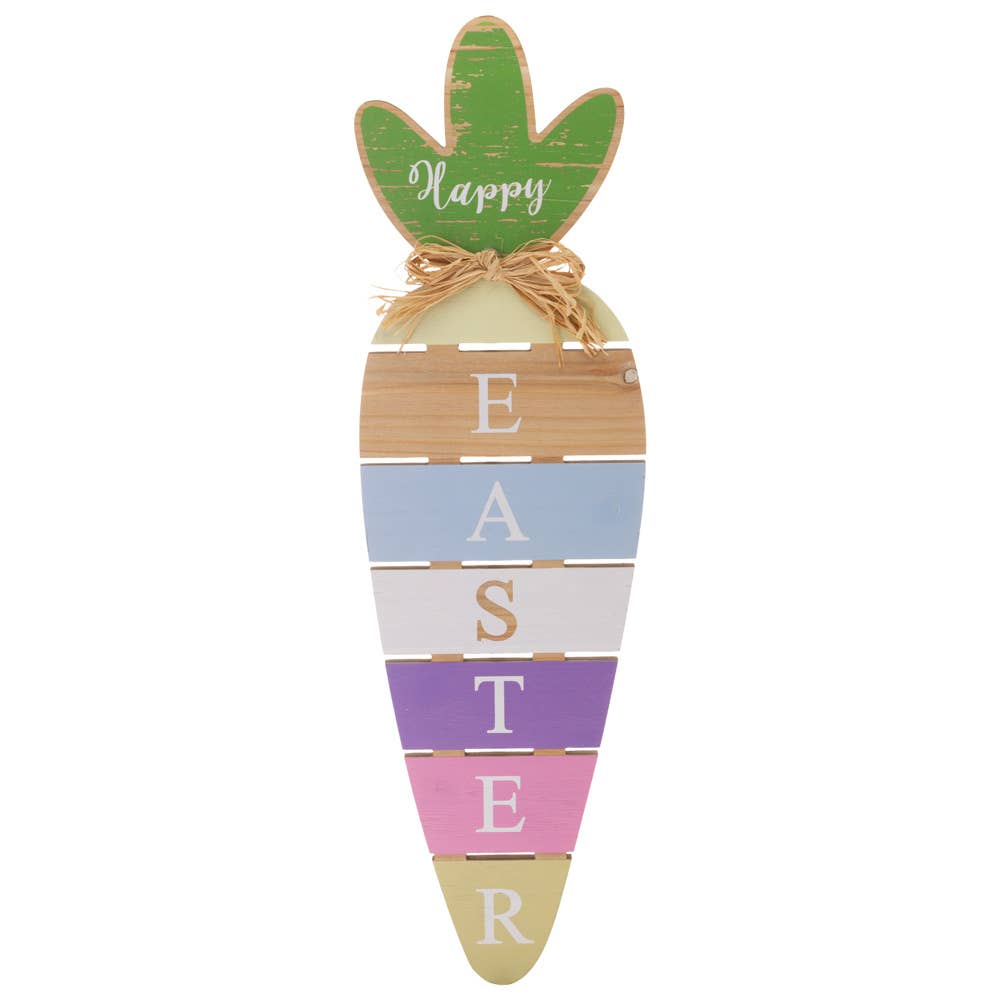 27" H Easter Rainbow Carrot Sign