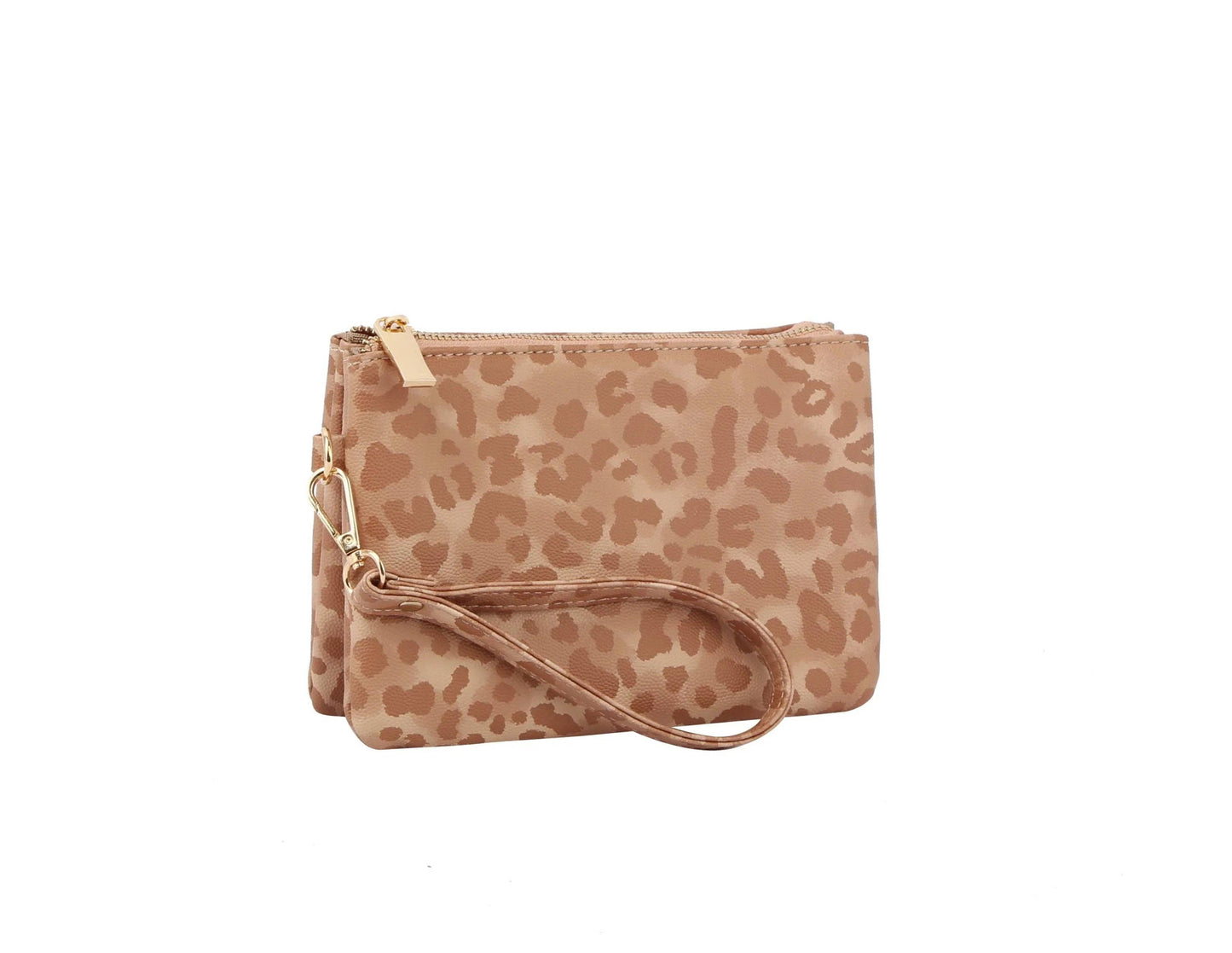Leopard Print Small Clutch Wristlet