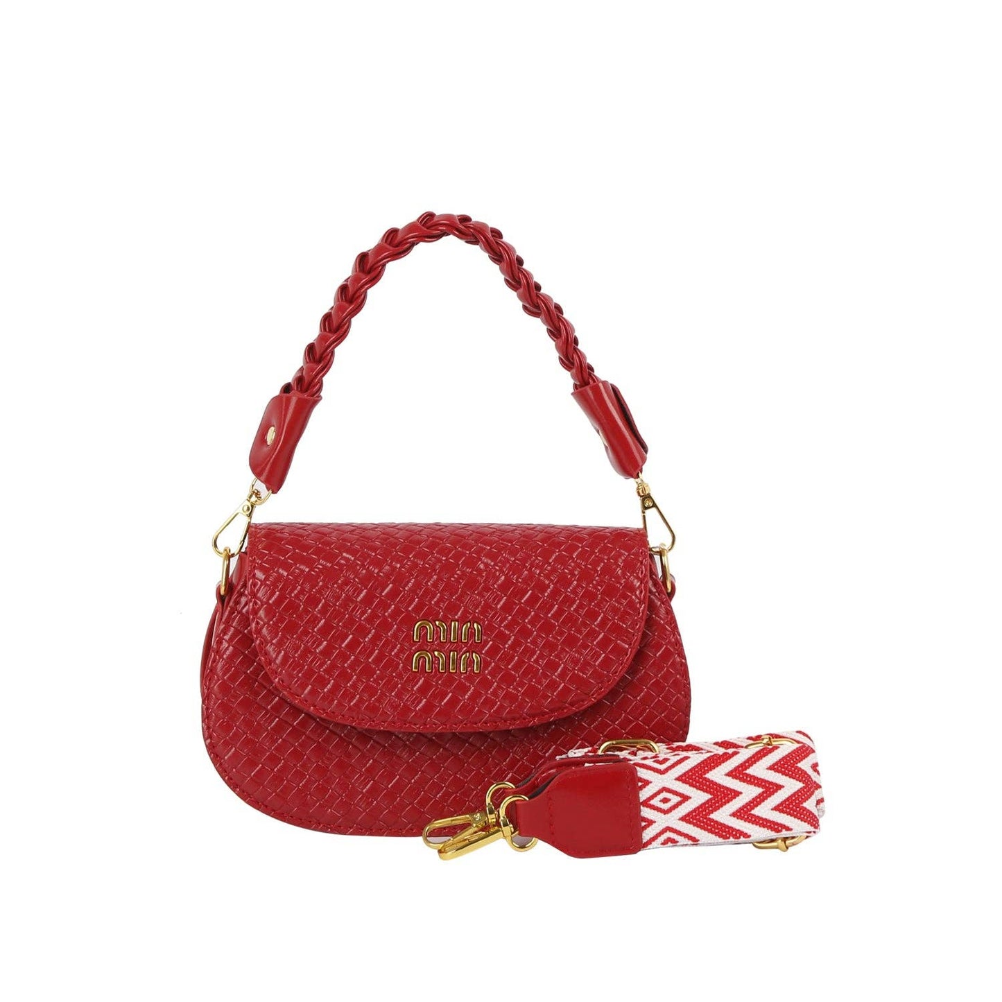 Braided Charm Woven Mini Crossbody