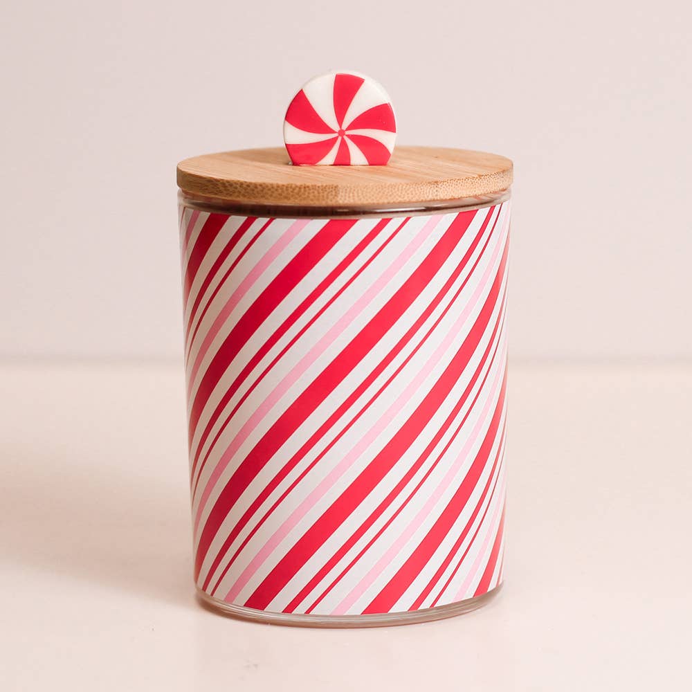 Seasonal Candle (10oz.) - Candy Cane Swirl
