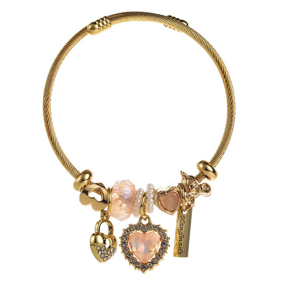 Minimalist Crystal Heart Beaded Couple Bracelet_CWMM8611