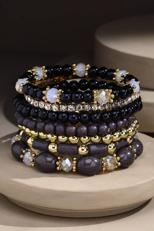 Multi-Beaded Stretch Bracelet