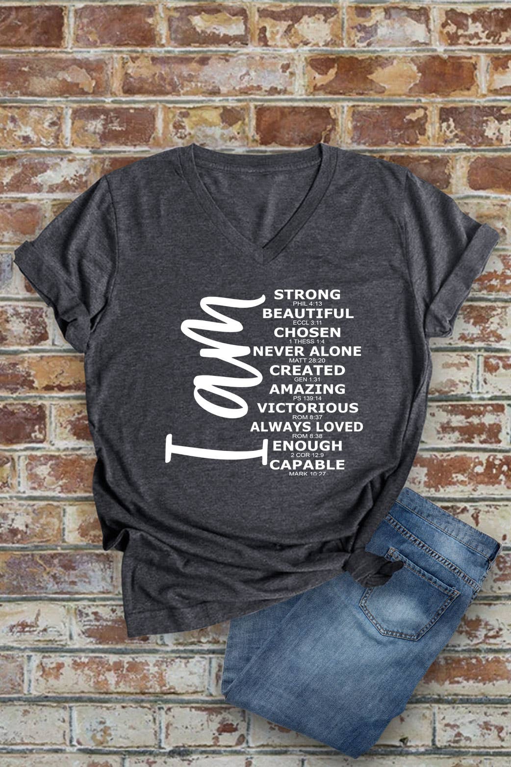I Am Strong Beaut Chosen Etc, Unisex V-Neck T-Shirt