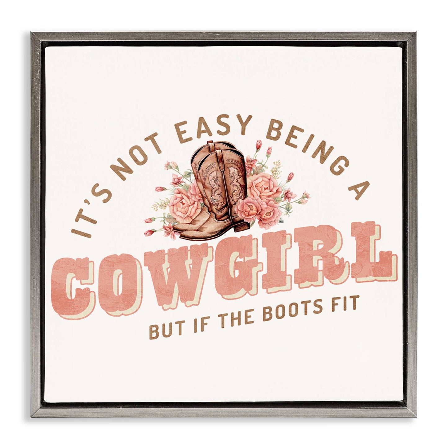 Not Easy Being Cowgirl - Framed Wall Art