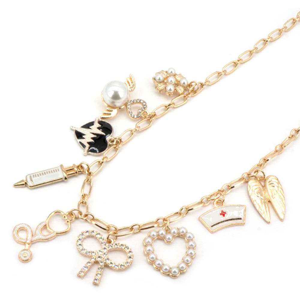 LOVE NURSE THEME CHARM NECKLACE 15-1958
