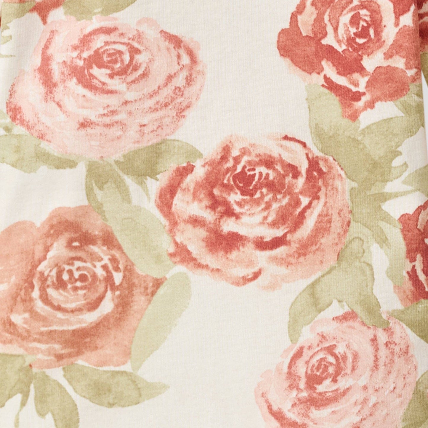 Autumn Rose Garden Organic Cotton Sleeper Footed