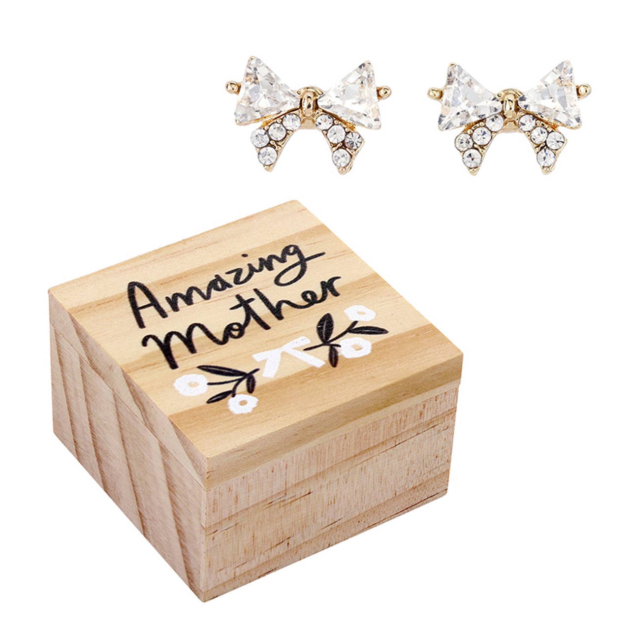 Treasure Box Bow Earring - Amazing Mother