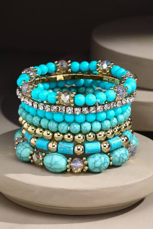 Multi-Beaded Stretch Bracelet