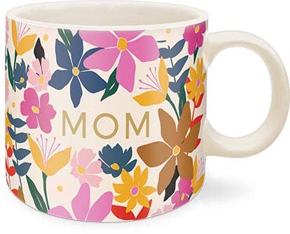 CERAMIC MUG MODERN MOM FLORAL QUOTE