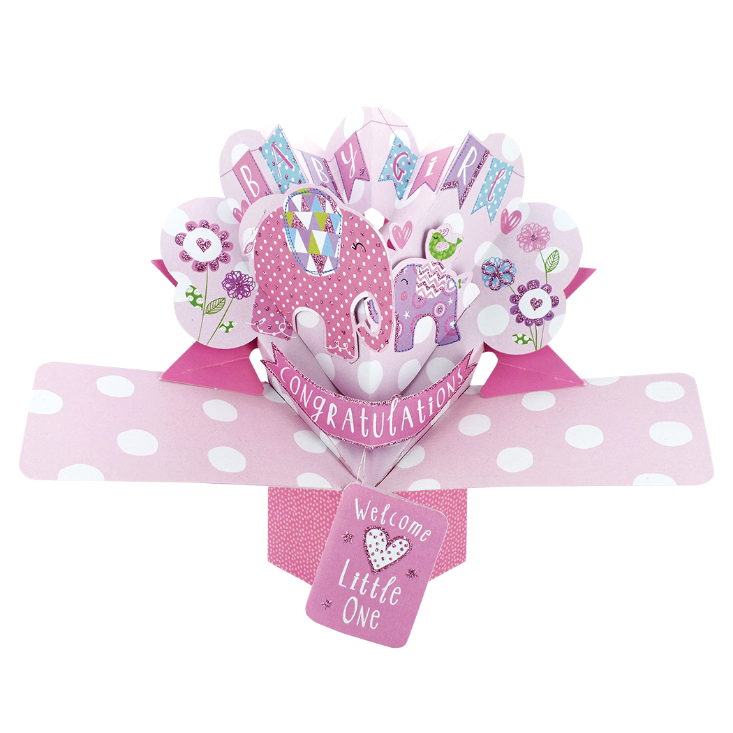 Second Nature Pop Up Congratulations - Girl
