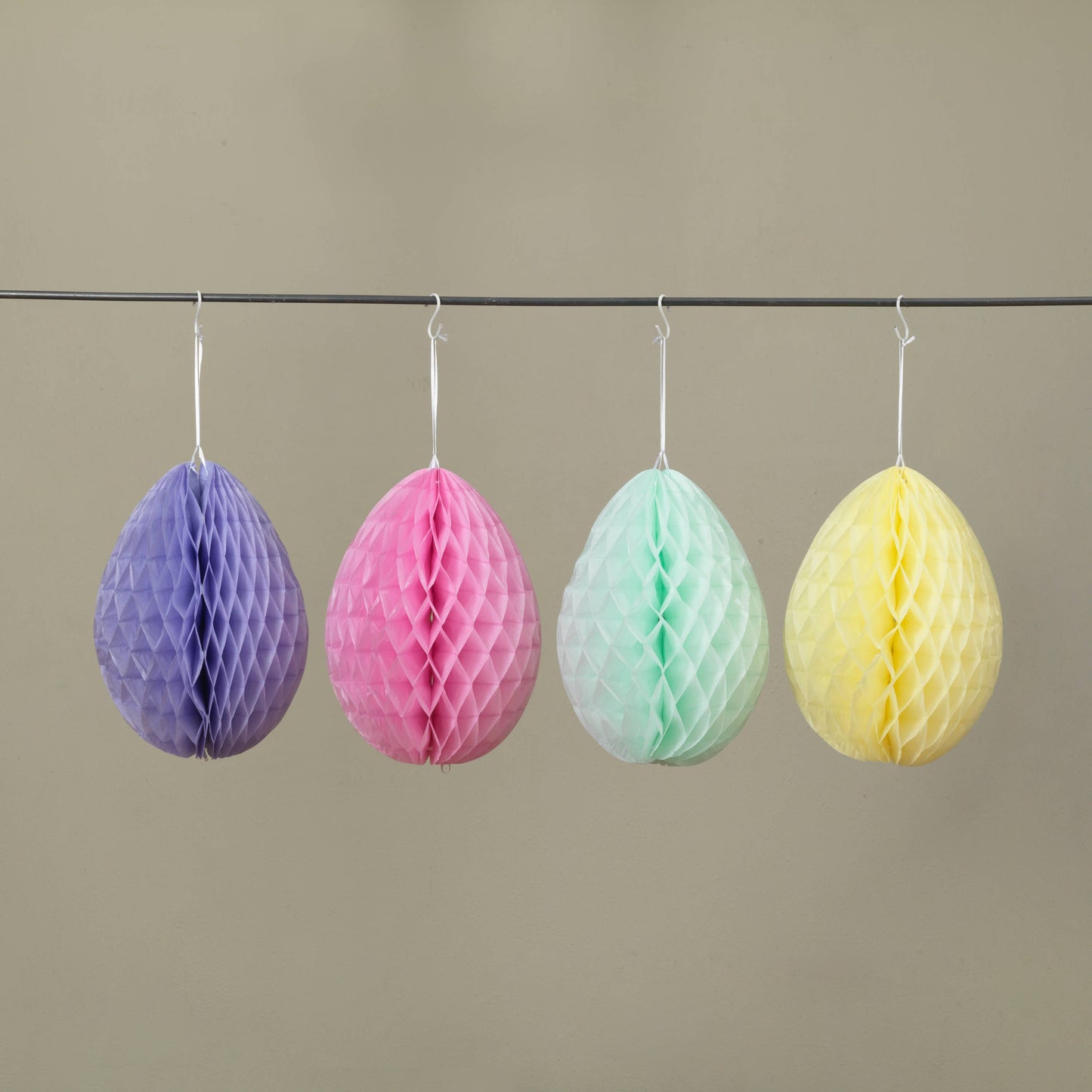 The Gerson Company 11.8"H Paper Easter Egg Ornament, 4 Asst
