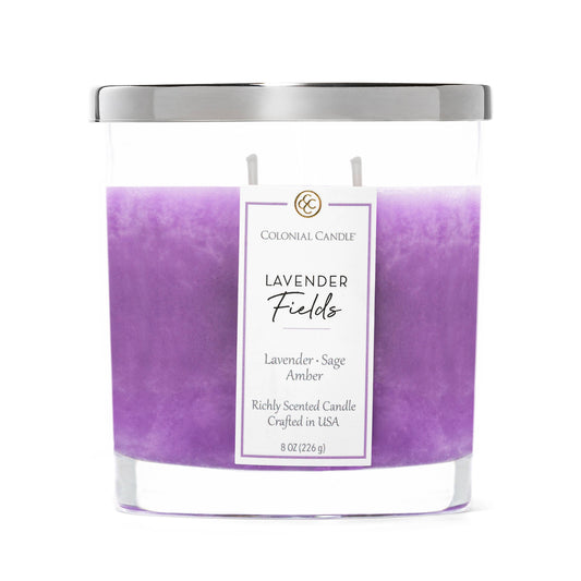 Signature Oval Lavender Fields, 2 Wick, 8oz