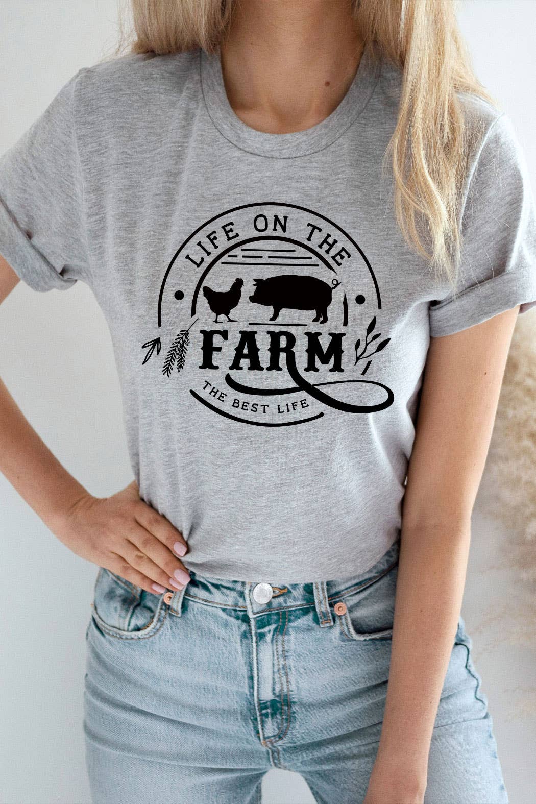 Life On The Farm Basic Graphic Tee