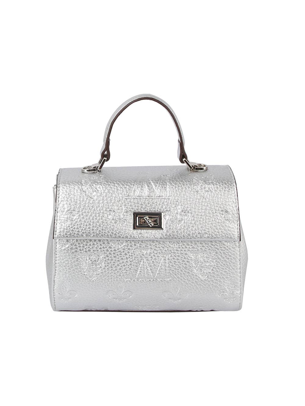 Monogram front flap satchel bag