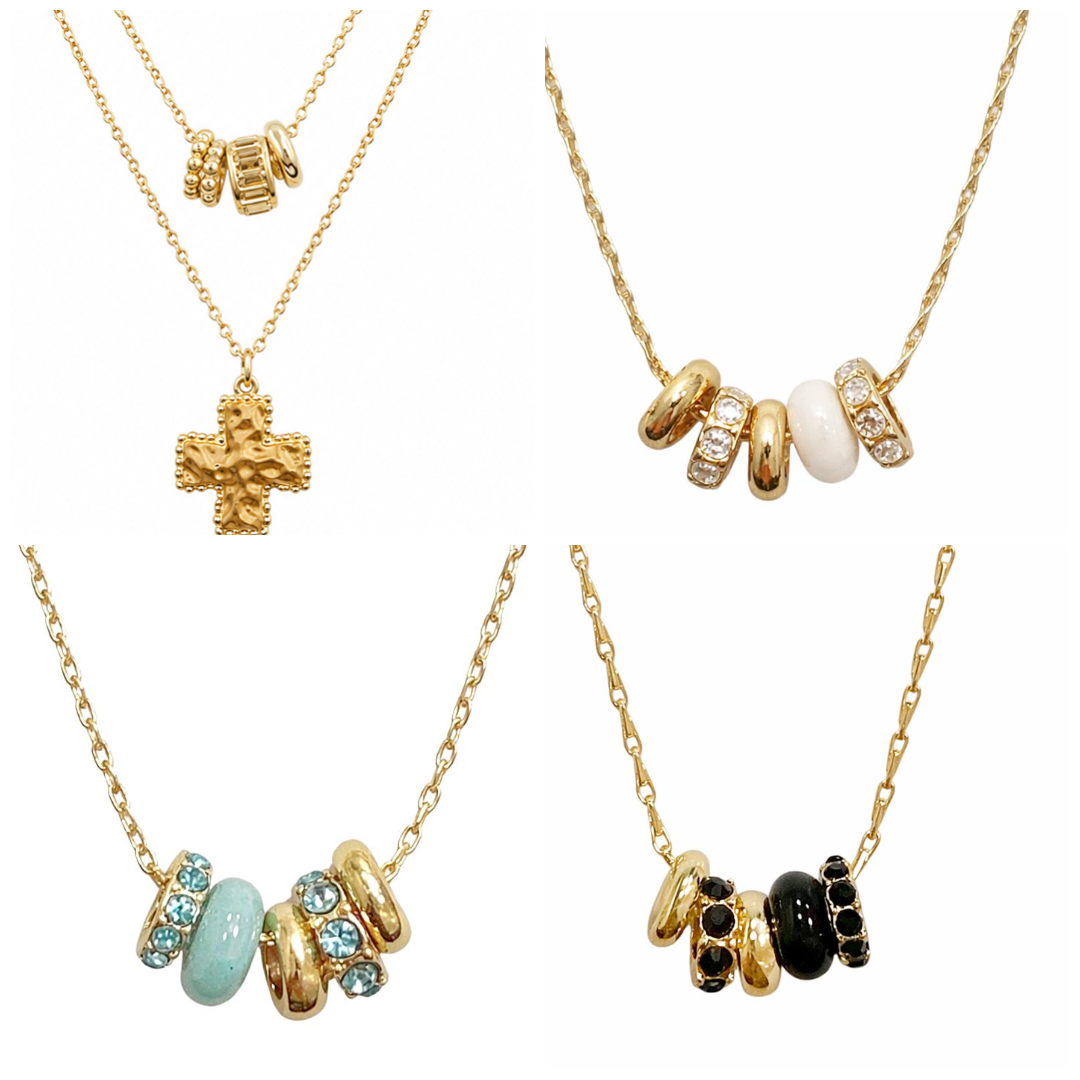 Multi-Bead Pendant Necklace  NW-72950 NW-72948