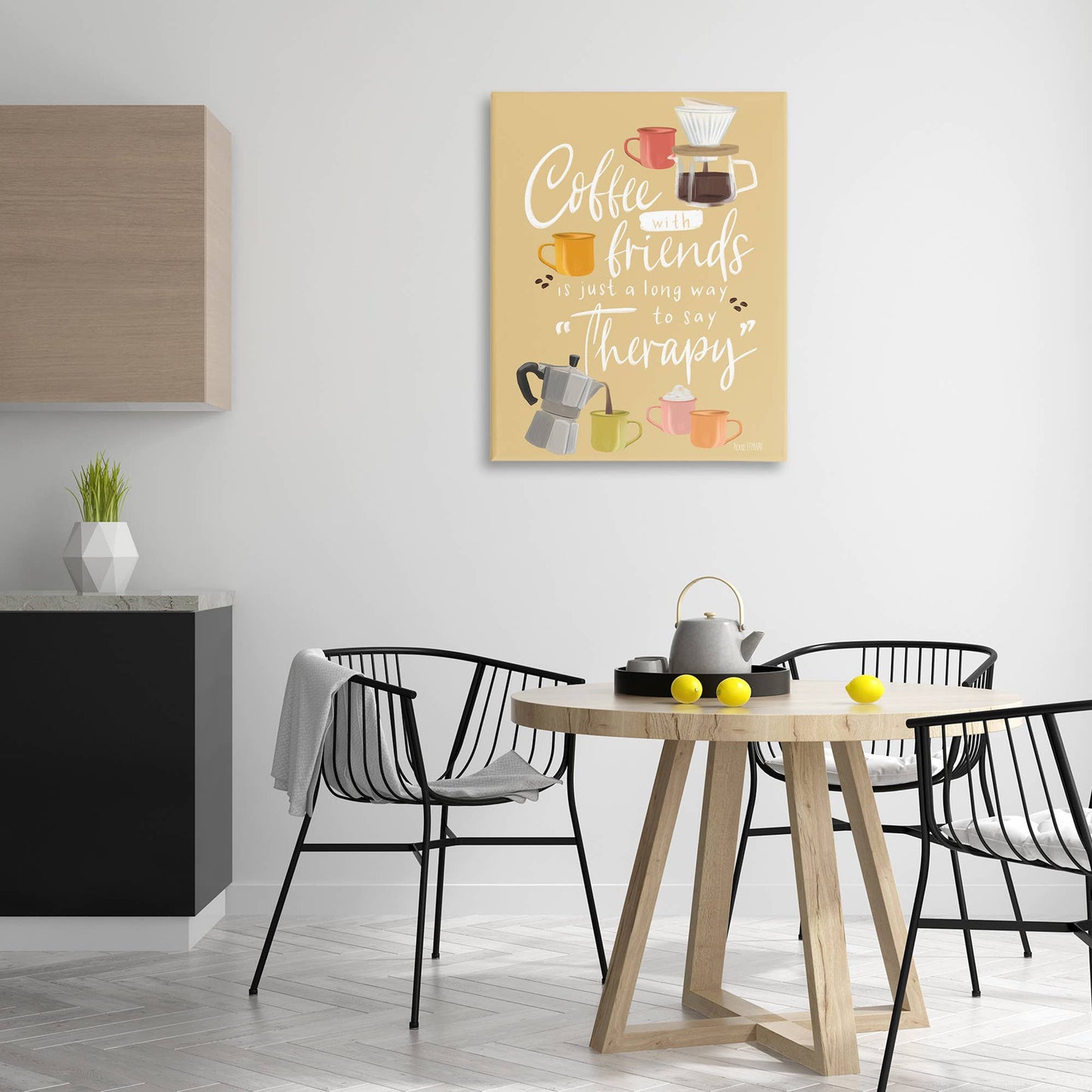 Coffee With Friends Therapy - Unframed Wall Art