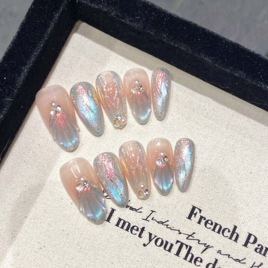 Hand Made Snake Press on Nails E102