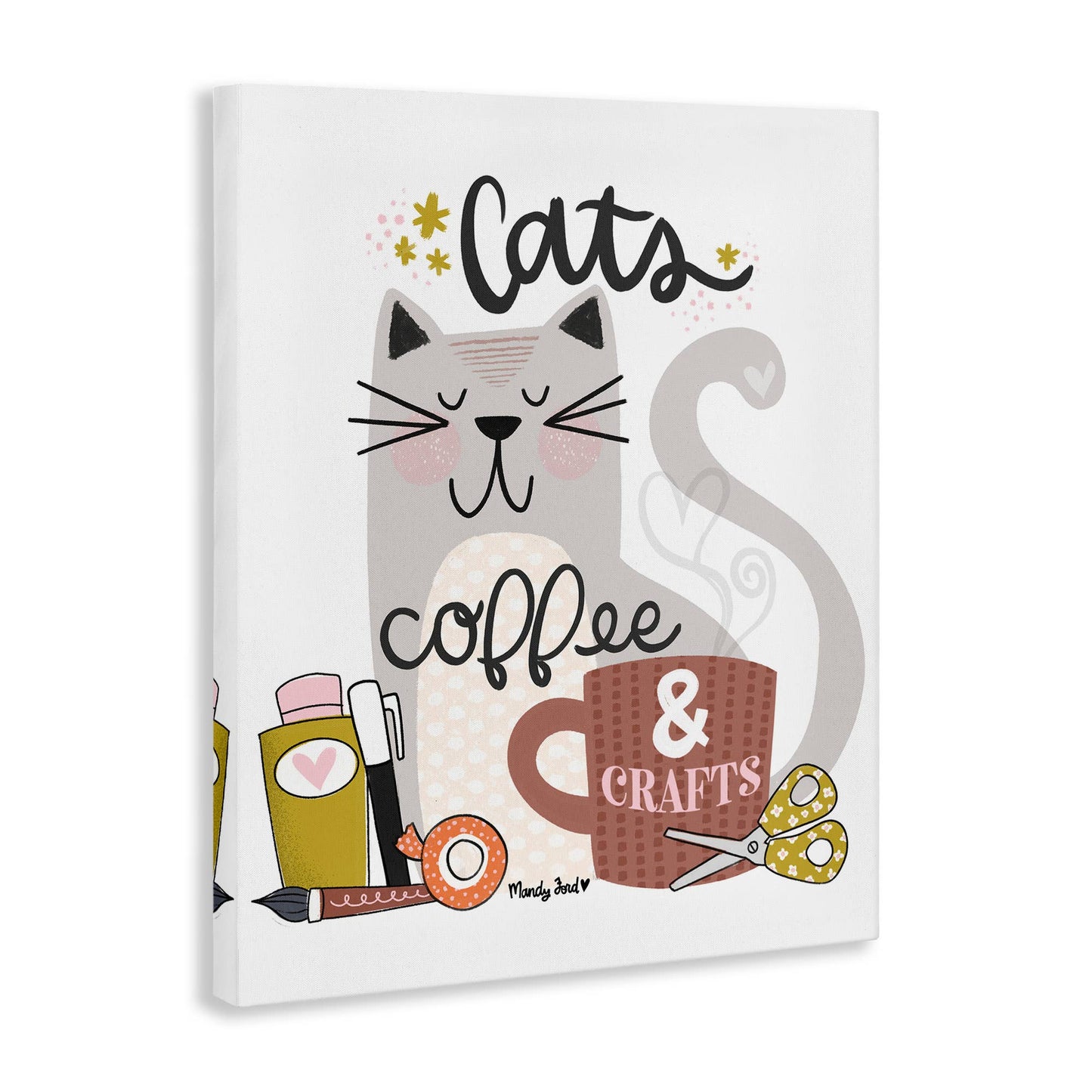 Cats Coffee & Crafts - Unframed Wall Art