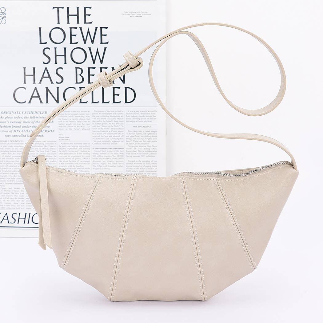 Faux Leather Croissant Bag