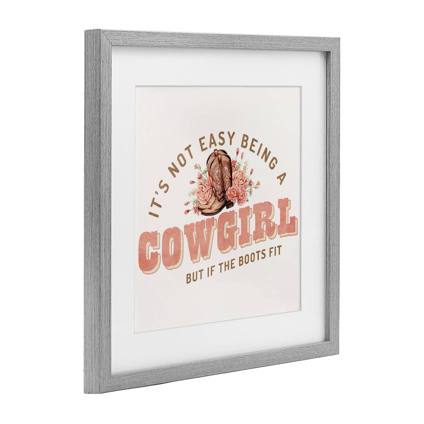 Not Easy Being Cowgirl - Print Under Glass Wall Art