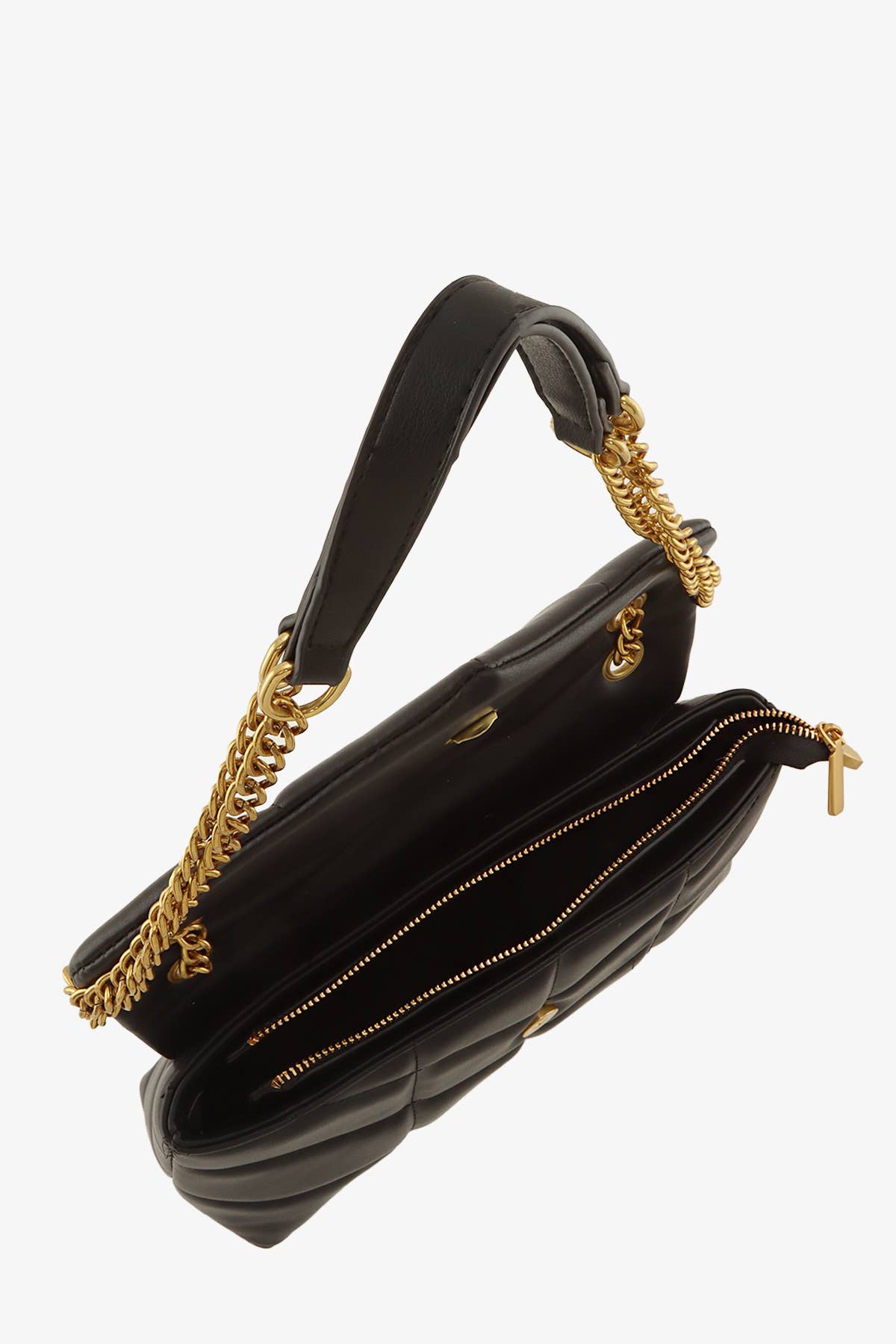METAL LETTER ENGRAVED PU LEATHER HANDBAG 6887