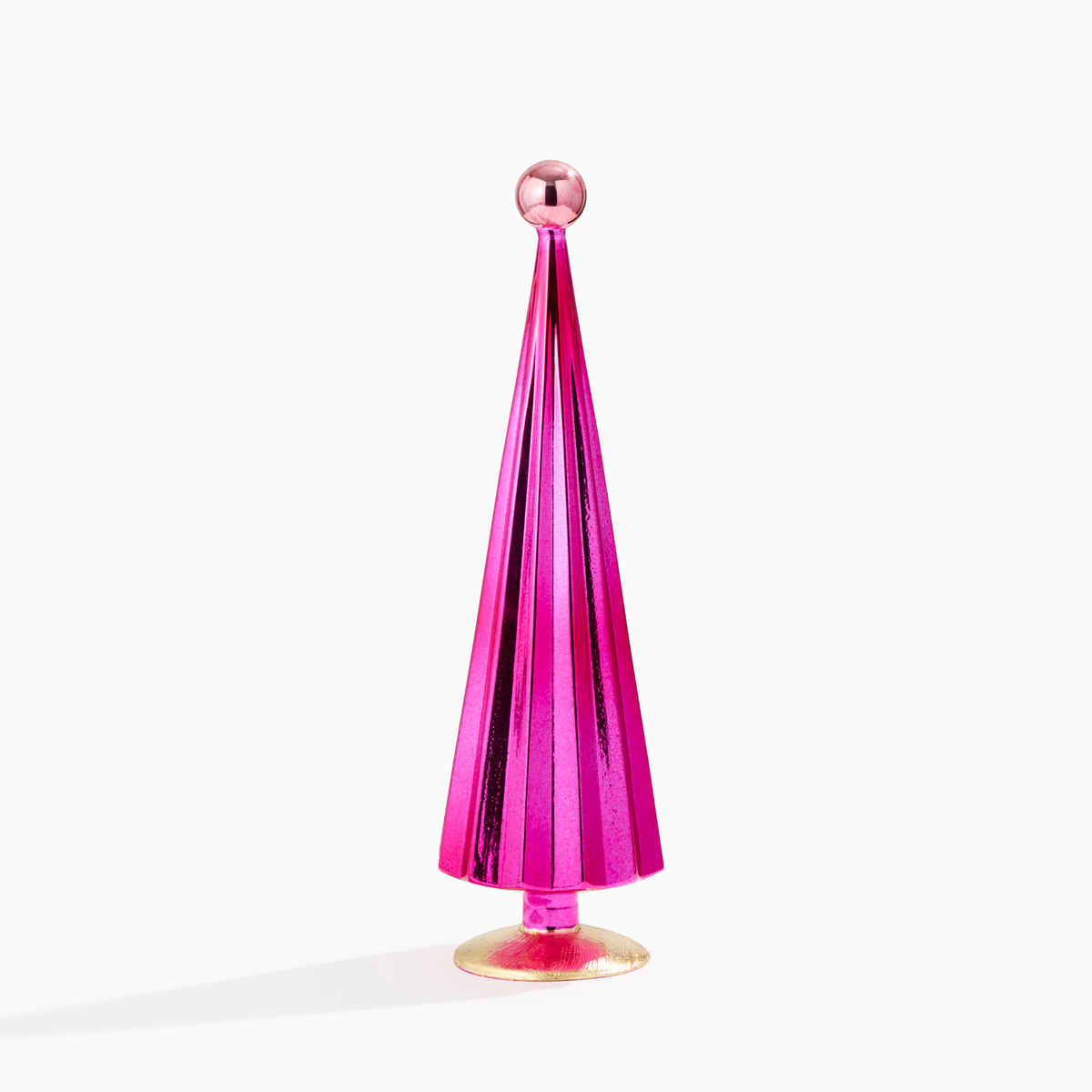 Pink Prism Glass Christmas Tree - Large