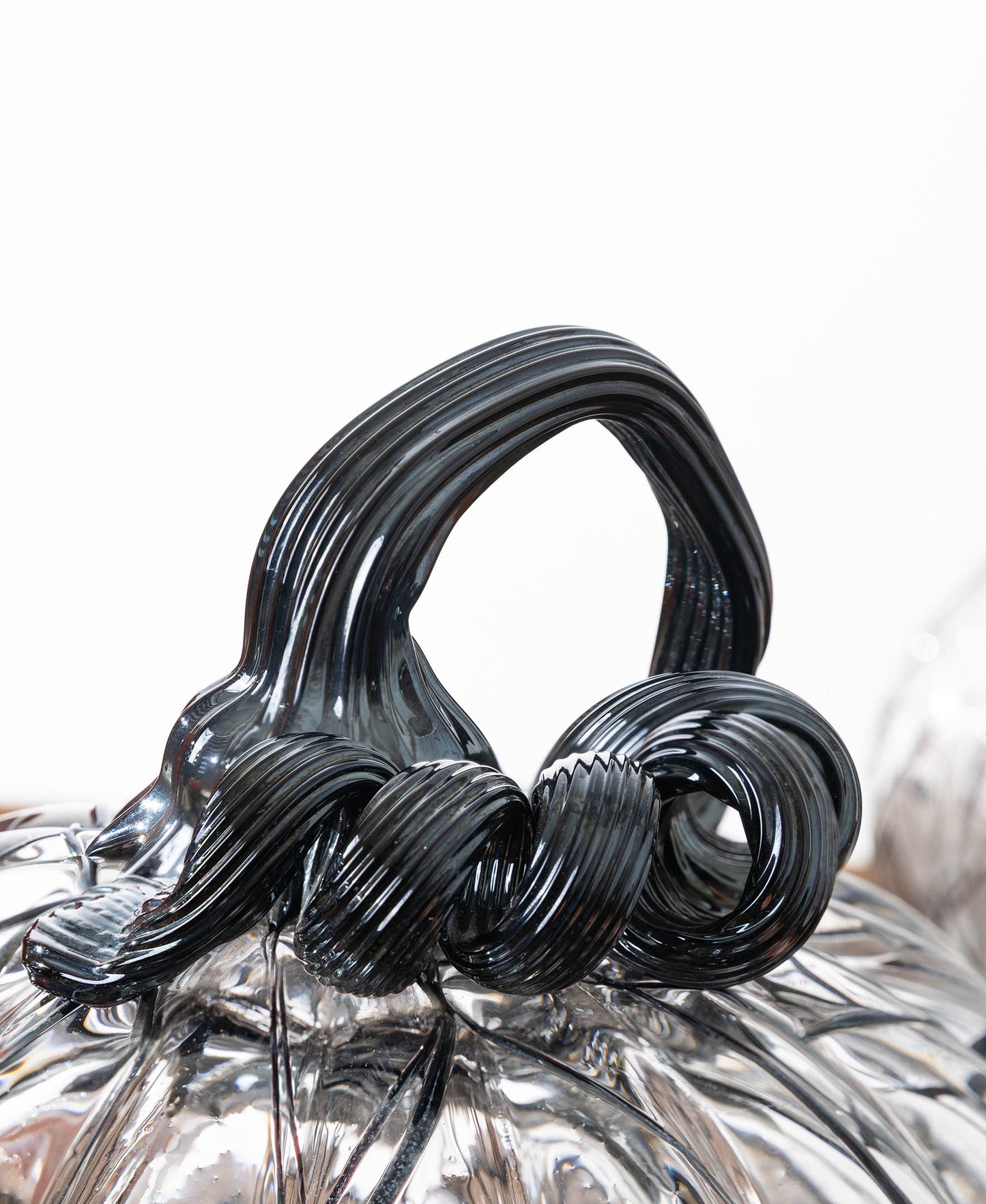 7.50 in L Halloween Glass Pumpkin