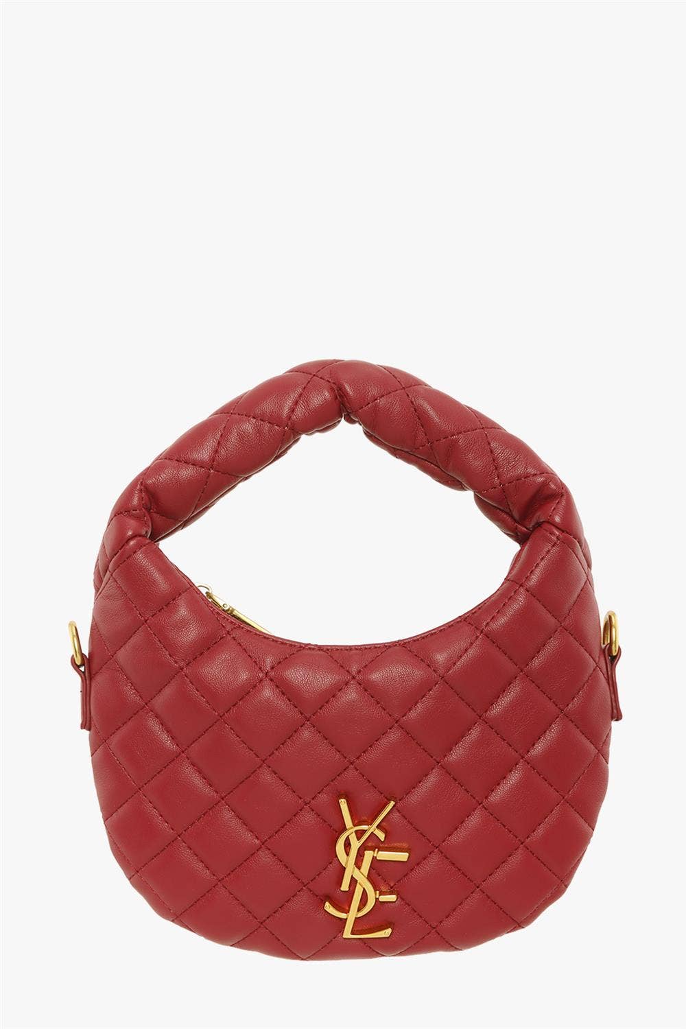 DIAMOND QUILTED BOXY CRESCENT CROSSBODY BAG 6910