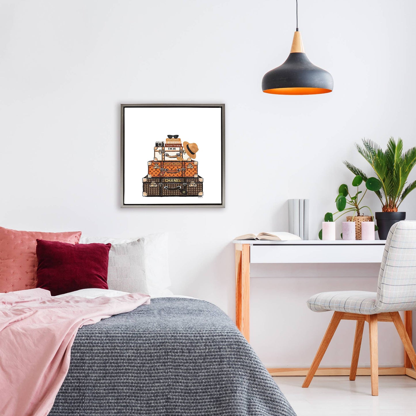Luxury Travel Luggages - Framed Wall Art