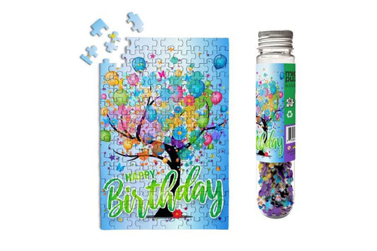 Happy Birthday Tree - Mini Jigsaw Puzzle gift & card in one