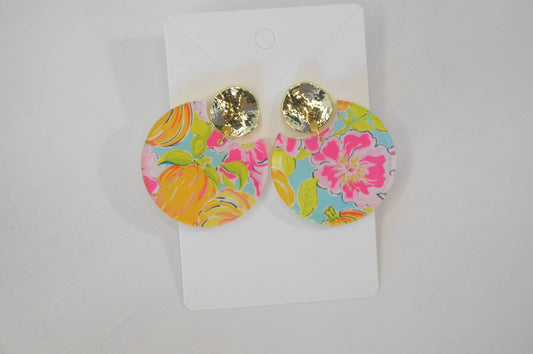 Preppy Acrylic Earrings, Pumpkin Earrings, Fall Earrings