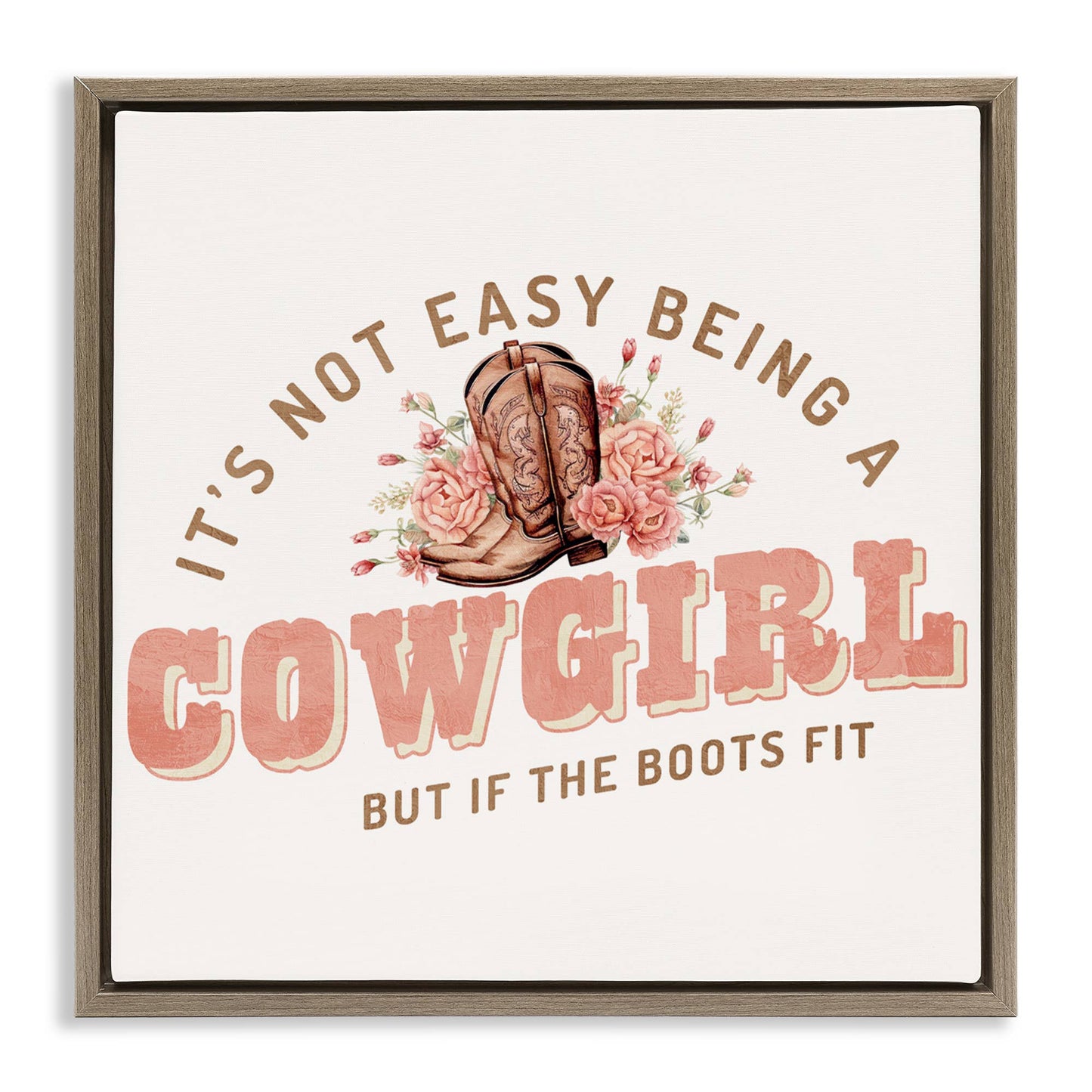 Not Easy Being Cowgirl - Framed Wall Art