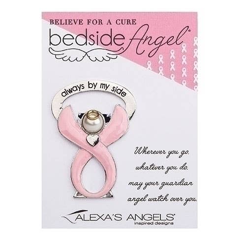 Bedside Ribbon Angel, Believe for a Cure; Carded