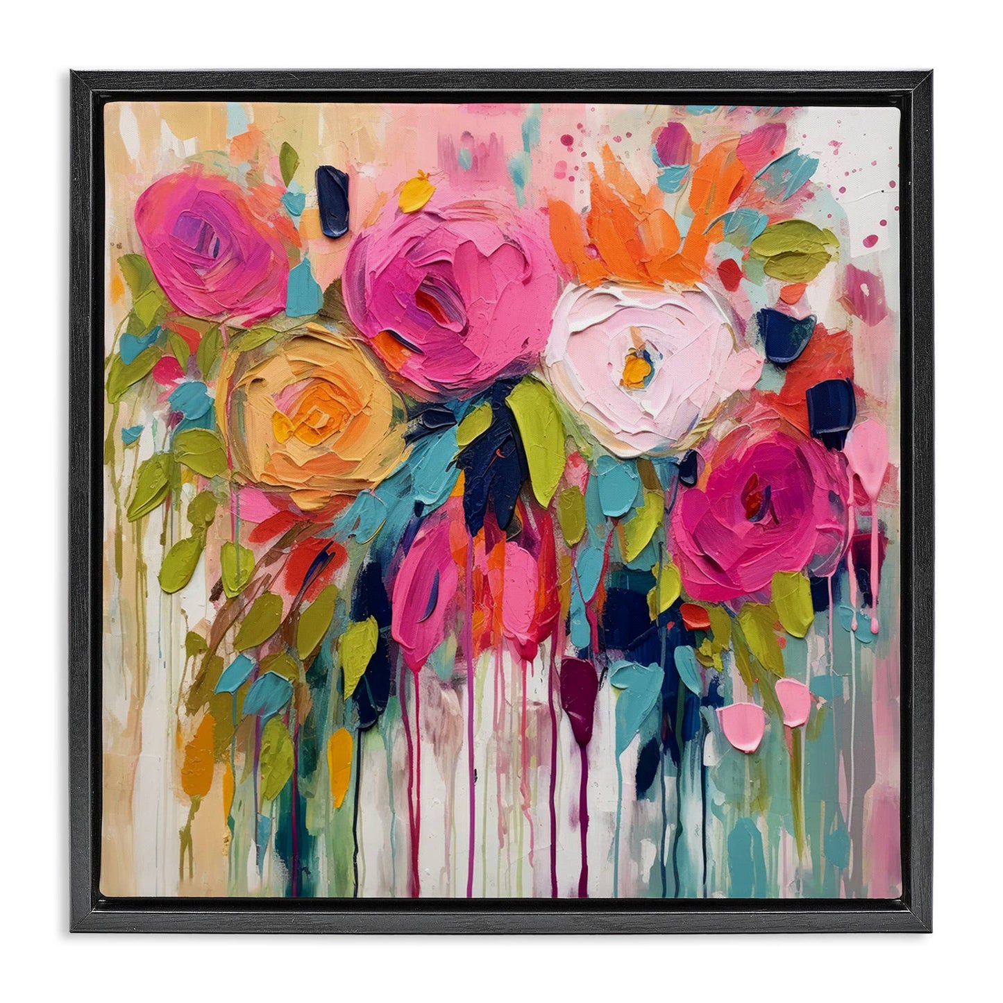 Urban Paint Bouquet Floating Frame