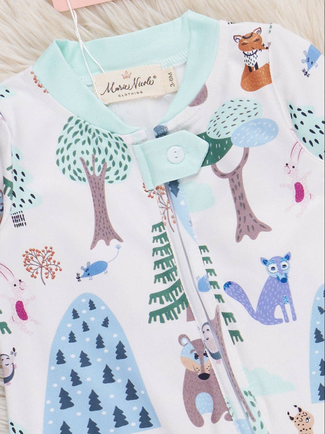 Little Explorer Forest Footed Sleeper Pajamas