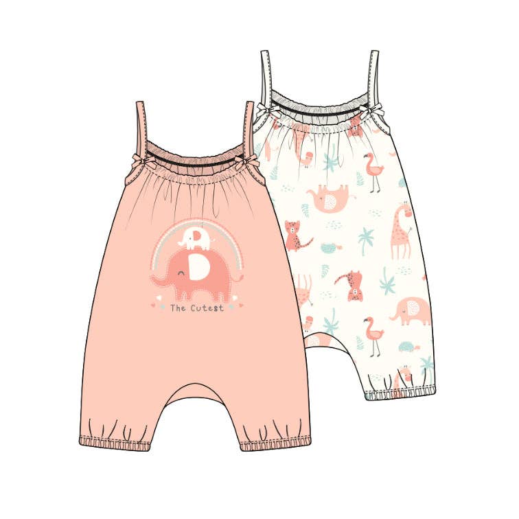 2pcs Set Baby Sleeveless Rompers Tank Top Jumpsuit