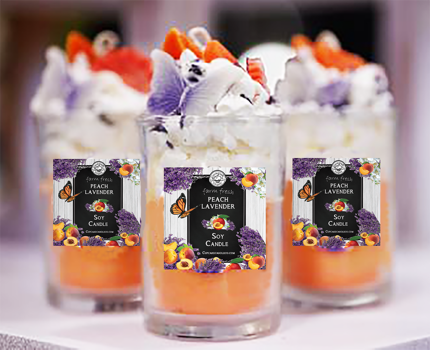 Lavender Peach Soy Drink Candle