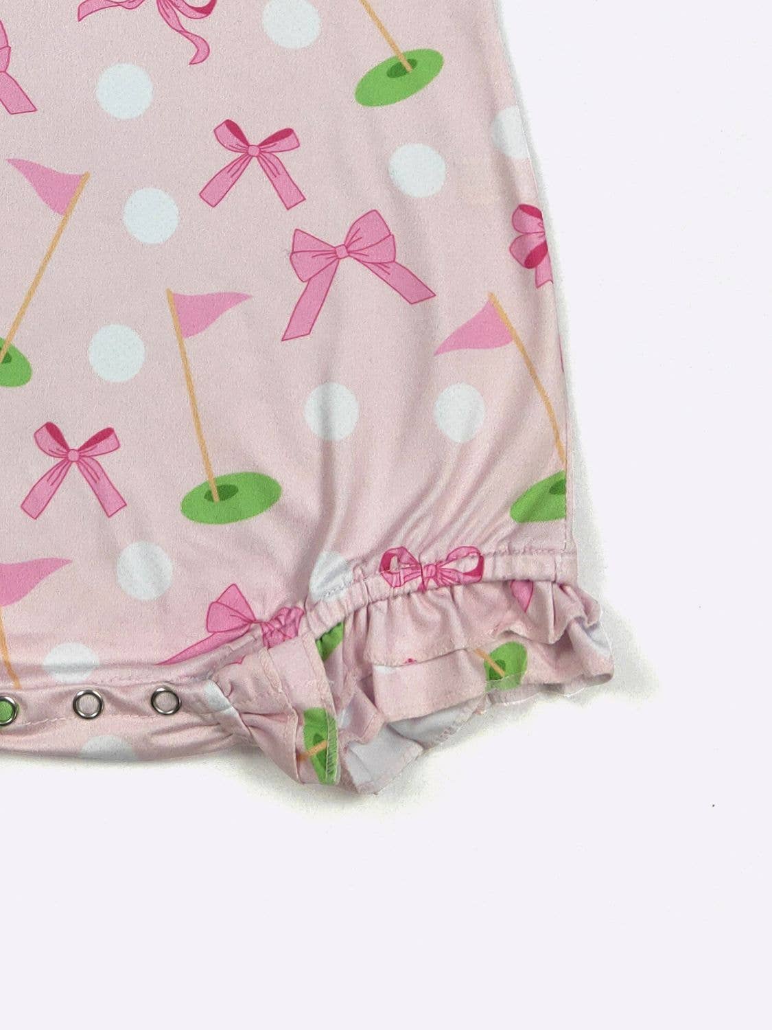 Preppy Pink Golf Baby Romper
