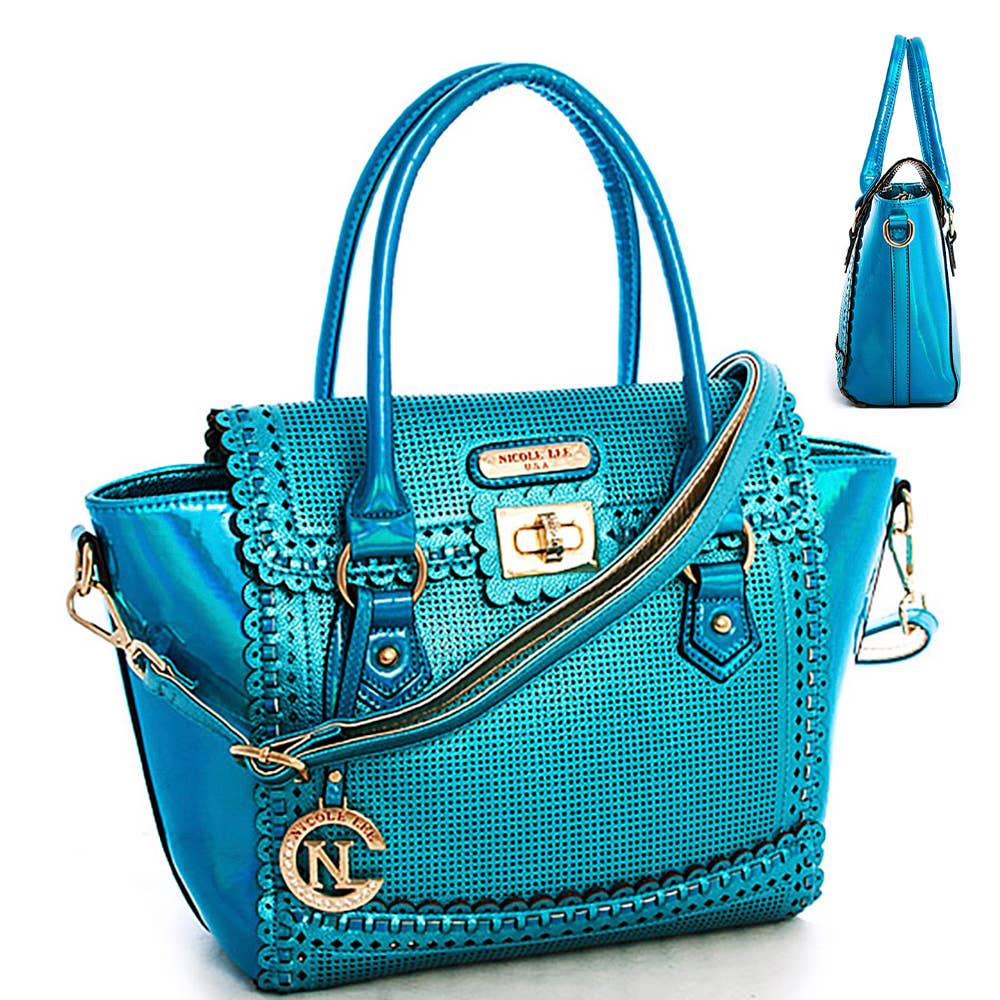 Nicole Lee STYLISH HOLOGRAM TINT CUTE SATCH, LSR 10457 BLUE