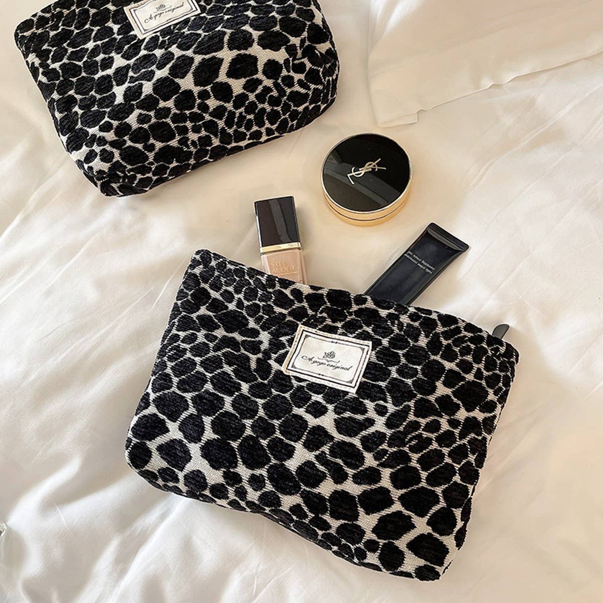 Leopard Print Makeup Bag Travel Toiletry Pouch_CUAB00648