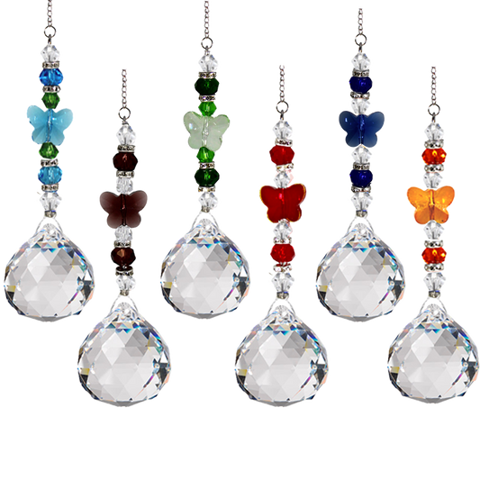 Butterfly & Beads Chrystal Pendant - HCH131