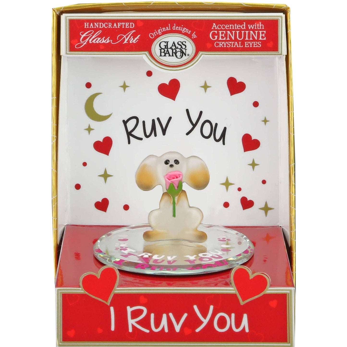 K2-S0 119-V: Keepskake Box: Puppy "I Ruv You"