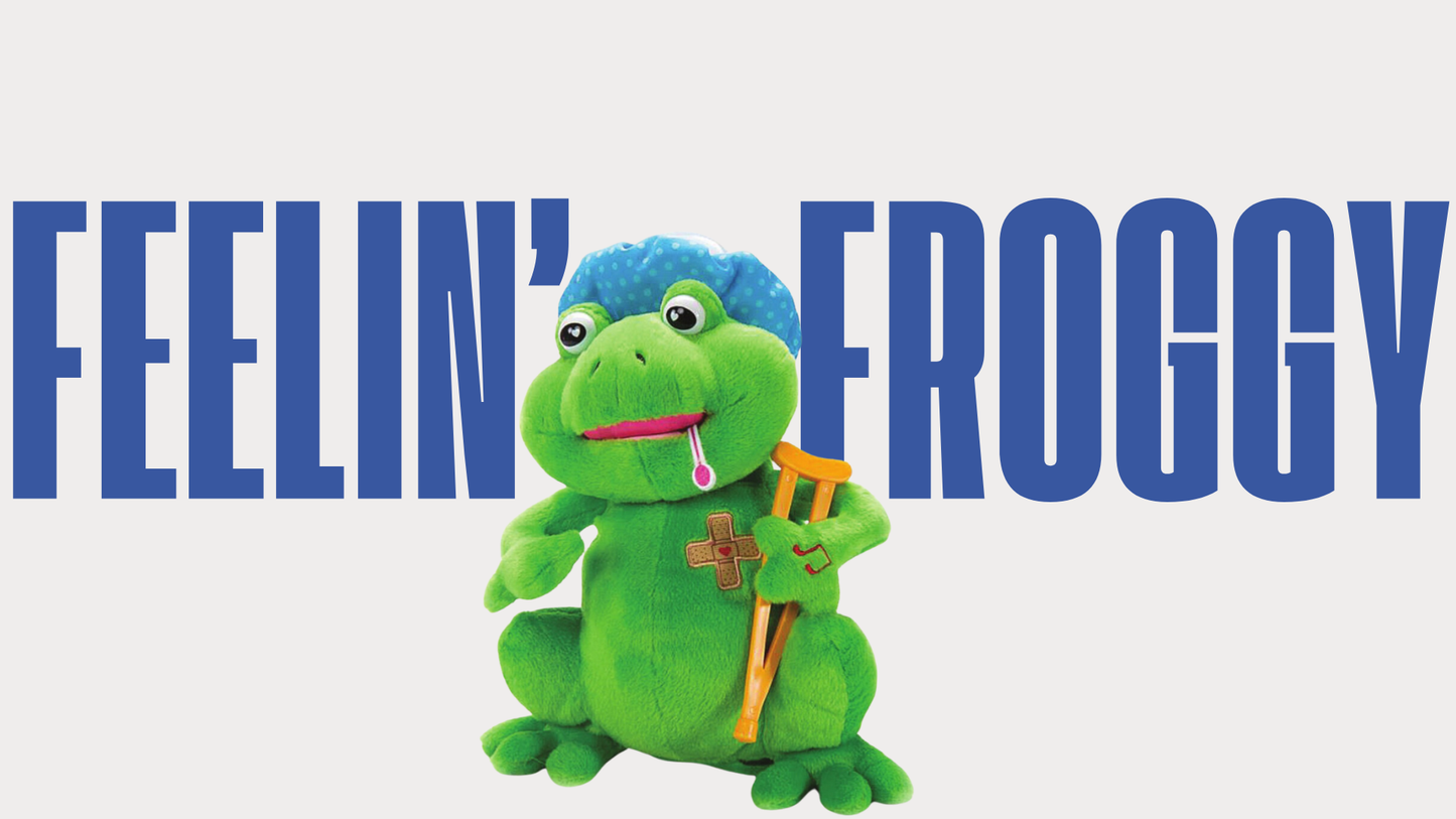 Get Well Soon Singing Frog – Musical Plush.