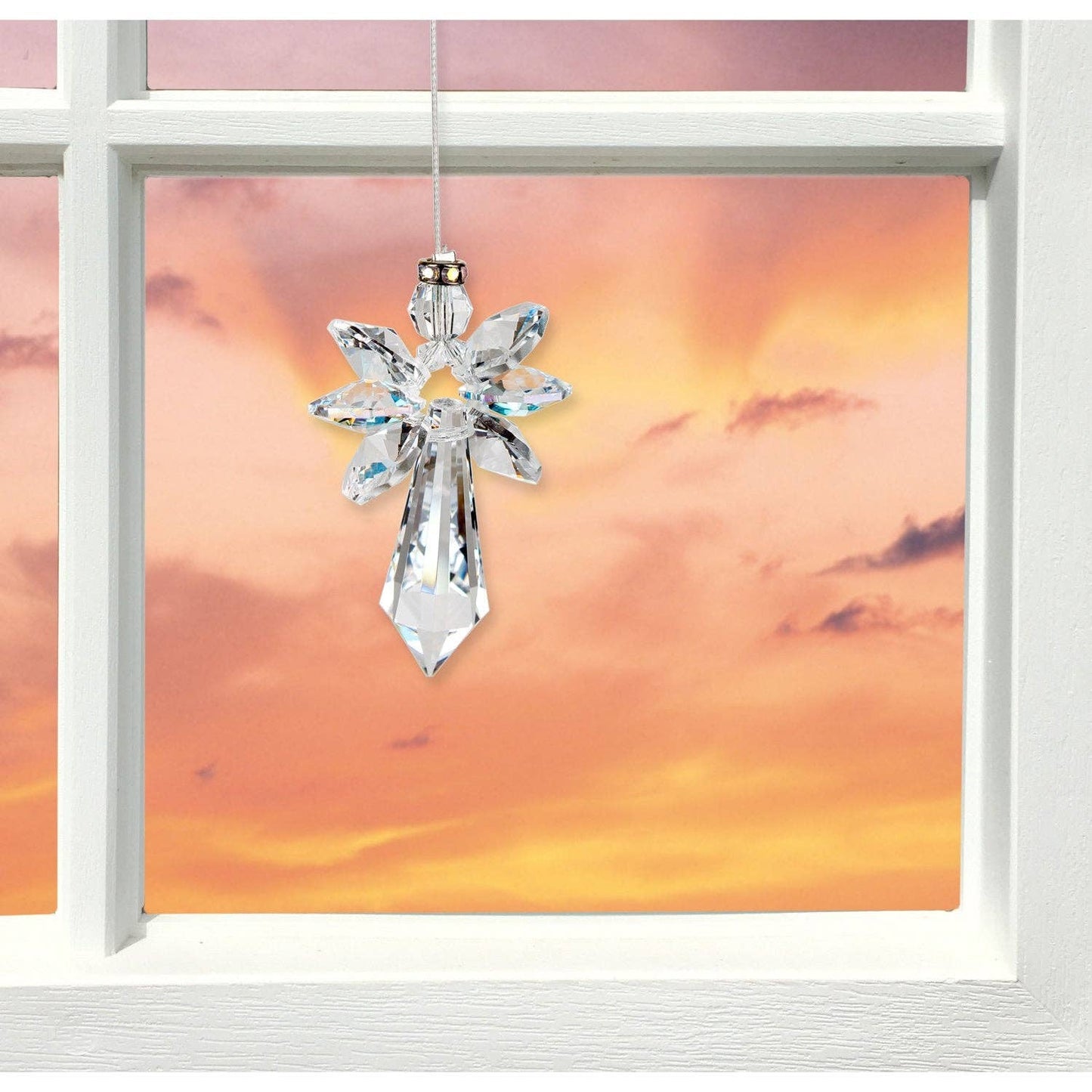 Crystal Guardian Angel™ - Large, Aurora Borealis