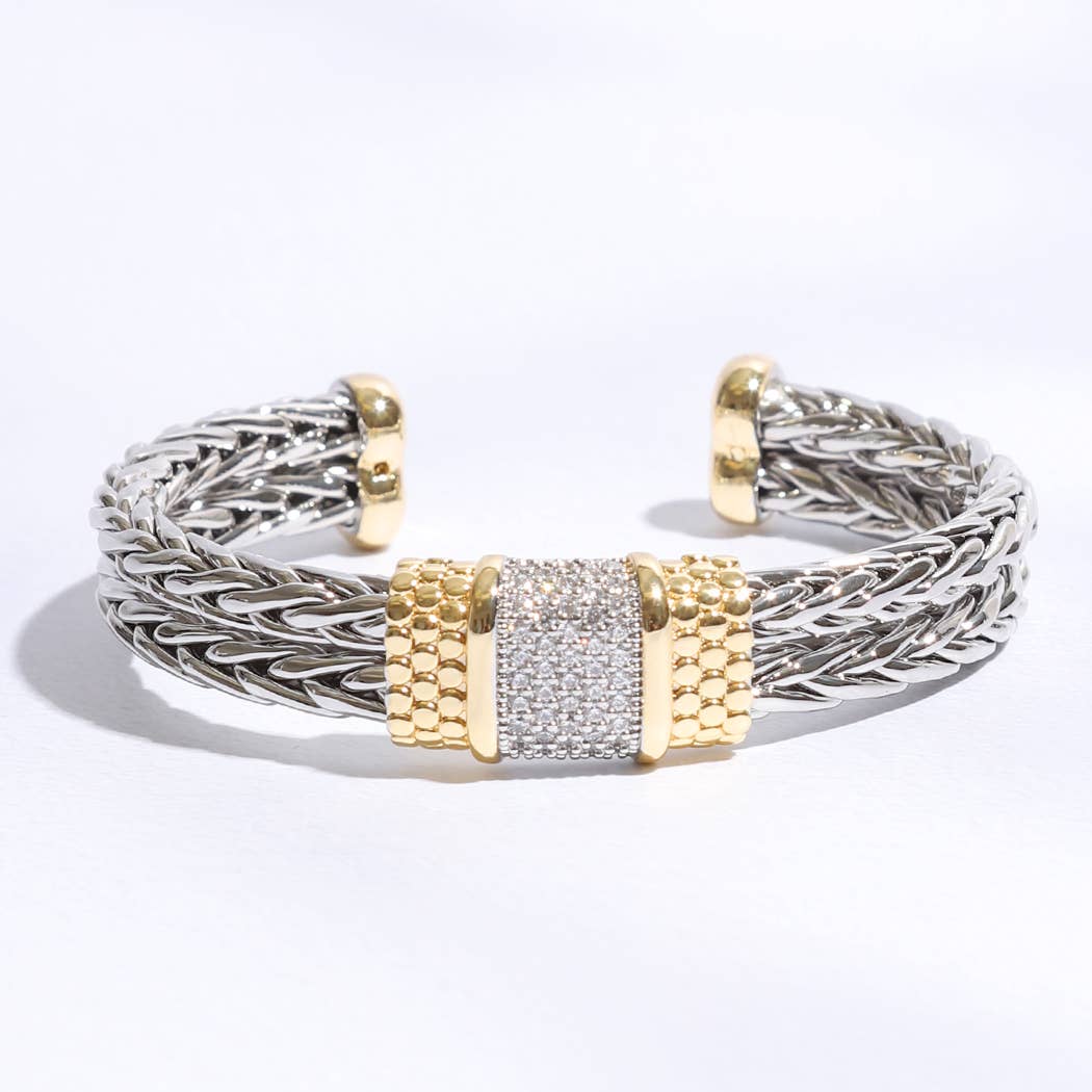 5MM Ponytail Pave Bangle Bracelet