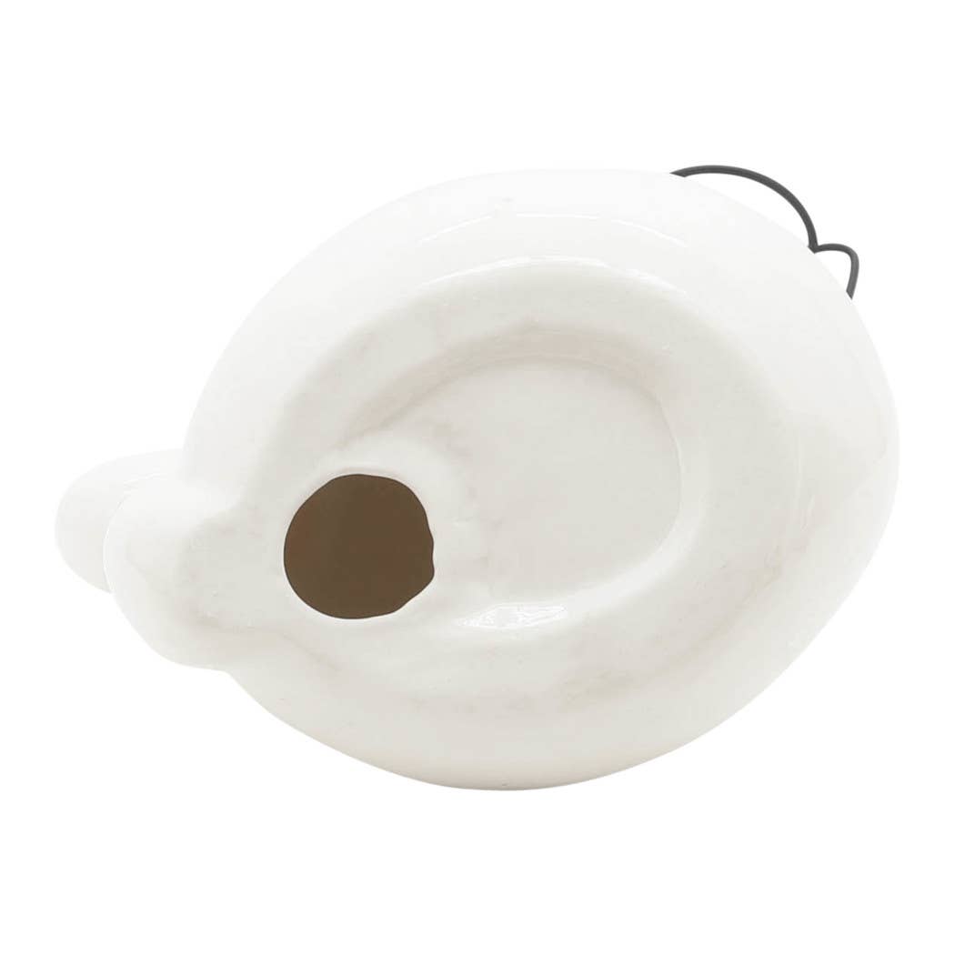 Ceramic Modern Kitty with Glasses Figurine - White, 8 in.