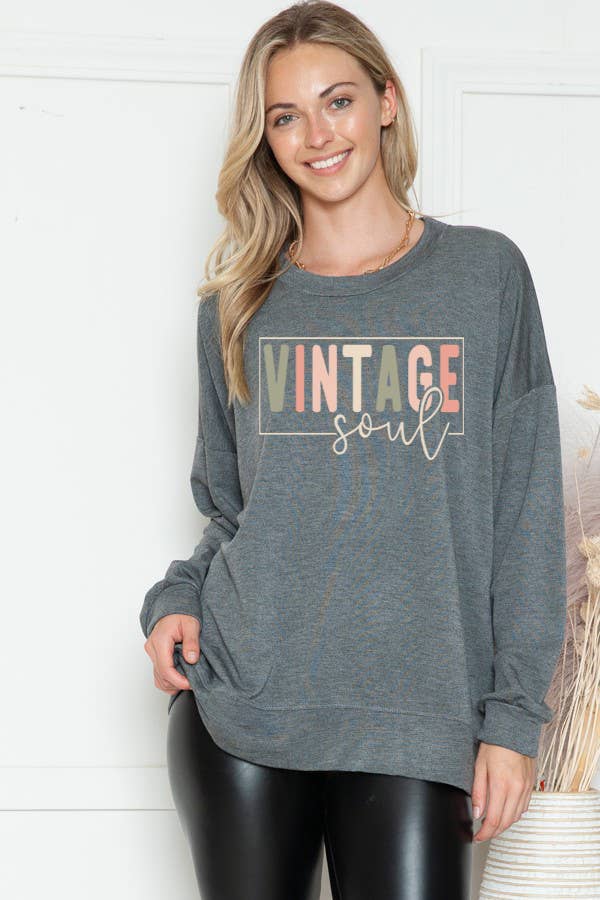 SWEATSHIRT VINTAGE SOUL PRINT